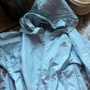 Adidas Sky Blue Hooded Jacket